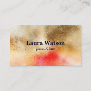 Carte De Visite Aquarelle violette moderne Customisée