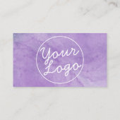 Carte De Visite Aquarelle violette pour toute industrie profession (Dos)