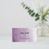 Carte De Visite Aquarelle violette professionnelle moderne (Debout devant)