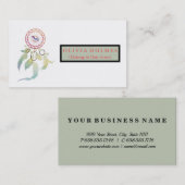 Carte De Visite Aquarelle vive moderne Bohemian Dreamcatcher (Devant / Derrière)