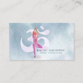 Carte De Visite Aquarelle Yoga Méditation Instructeur Om Symbole (Devant)