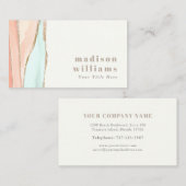 Carte De Visite Aquarelles Abstraites élégantes (Devant / Derrière)