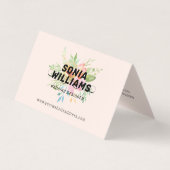 Carte De Visite Aquarelles bouquet de fleurs délicates (Devant)