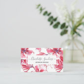 Carte De Visite Aquarelles de fleurs de Magnolia (Debout devant)