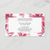 Carte De Visite Aquarelles de fleurs de Magnolia (Dos)