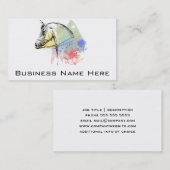 Carte De Visite Aquarelles de tête de cheval (Devant / Derrière)