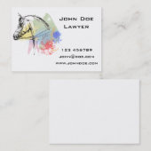 Carte De Visite Aquarelles de tête de cheval (Devant / Derrière)