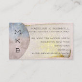 Carte De Visite Aquarelles dorées Pastel (Devant)