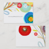 Carte De Visite Aquarelles florales (Devant / Derrière)