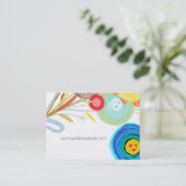 Carte De Visite Aquarelles florales (Debout devant)