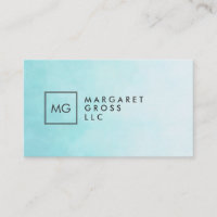 Aquarelles minimalistes modernes blanc et bleu Omb