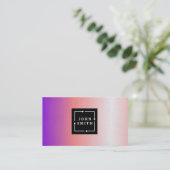 Carte De Visite Aquarelles multicolores modernes Cool Art Abstrait (Debout devant)