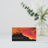 Carte De Visite Aquarelles orange intense sur noir (Debout devant)