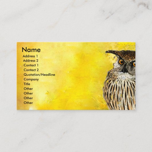 Carte De Visite Aquarelles professionnelles de la conception | (Devant)