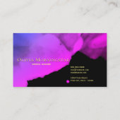 Carte De Visite Aquarelles profondes intenses de l'orchidée Magent (Dos)