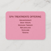 Carte De Visite Aquarelles rose et bleu pastel (Dos)