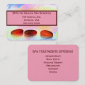 Carte De Visite Aquarelles rose et bleu pastel (Devant / Derrière)