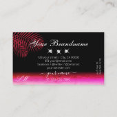 Carte De Visite Aquarelles roses Palm Diamants et Monogrammes Feui (Dos)