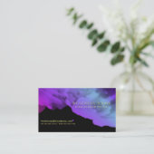 Carte De Visite Aquarelles violettes d'orchidée profonde intense s (Debout devant)