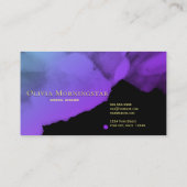 Carte De Visite Aquarelles violettes d'orchidée profonde intense s (Dos)