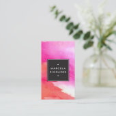 Carte De Visite Aquarelles vives Abstraites (Debout devant)