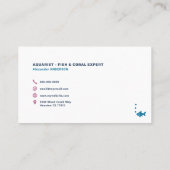 Carte De Visite Aquarist - Poisson et corail (Dos)