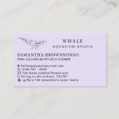 Carte De Visite Aquarium à faible densité de poisson violet (Dos)