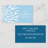 Carte De Visite Aquarium et fournitures pour animaux de compagnie (Devant / Derrière)