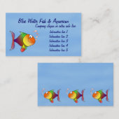 Carte de visite Aquarium Fish (Devant / Derrière)