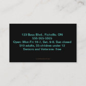 Carte De Visite Aquarium modifiable (Dos)