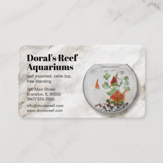 carte de visite aquarium store (Devant)