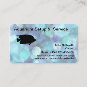 Carte De Visite Aquarium tropical moderne Services