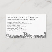 Carte De Visite Aquarium Whale (Dos)