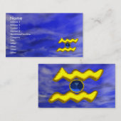 Carte De Visite AQUARIUS GOLD JEWEL, saphir bleu, jaune (Devant / Derrière)