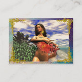 Carte De Visite AQUARIUS, turquoise, bleu, vert, jaune étincelle d (Dos)