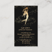 Carte De Visite *~* AQUARIUS Zodiaque Astrologie Lecture de Gold B (Dos)