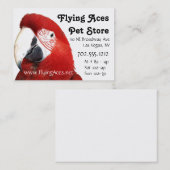 Carte De Visite Ara vert d'aile (Devant / Derrière)