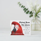 Carte De Visite Ara vert d'aile (Debout devant)