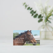 Carte de visite Arabe vigilant de cheval (Debout devant)