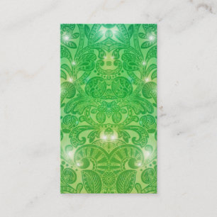 Carte De Visite Arabesque victorien, ALAMEDA en vert