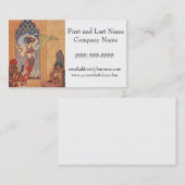 Carte De Visite Arabian Nights Exotic Belly Dancer avec Écharpes (Devant / Derrière)