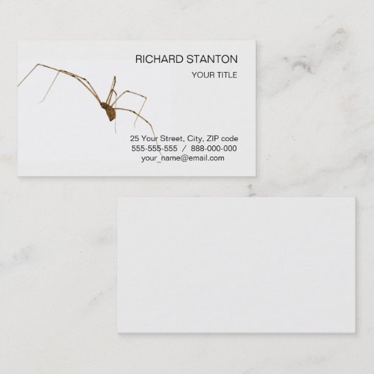 Carte De Visite Araignée (Devant / Derrière)