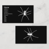 Carte De Visite Araignée blanche (Devant / Derrière)