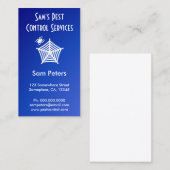 Carte De Visite Araignée blanche et contrôle de la poitrine Web Pe (Devant / Derrière)