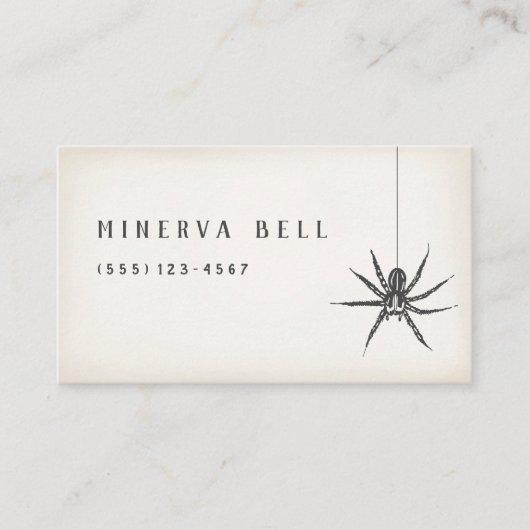 Carte De Visite Araignée d'Halloween (Devant)