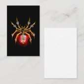 Carte De Visite Araignée en vapeur noire (Devant / Derrière)