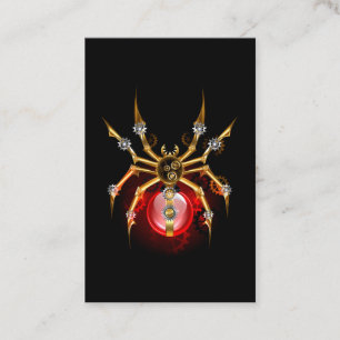 Carte De Visite Araignée en vapeur noire