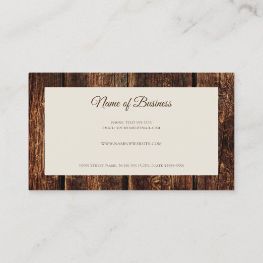 Carte De Visite Araignée géante en bois foncé rustique Élégant Scr (Dos)