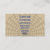 Carte De Visite Araignées de lutte antiparasitaire et Web (Dos)