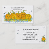Carte De Visite Araignées d'Halloween citrouilles Automne automne (Devant / Derrière)